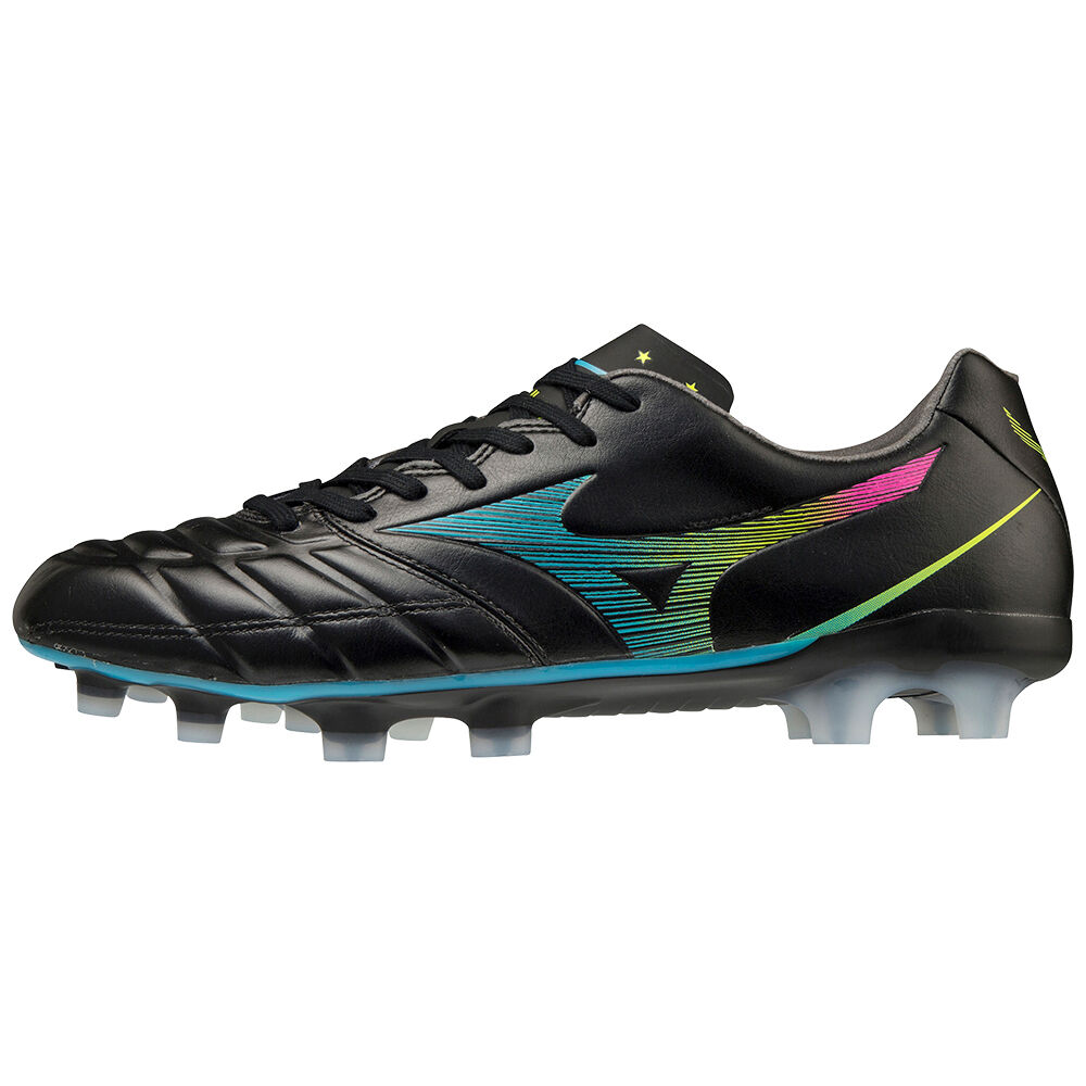 Mizuno Men's Rebula Cup Elite Soccer Cleats Black/Blue Turquoise (P1GA207218-LIS)